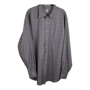Peter Millar Cotton Micro Check Long Sleeve Button Down‎ Cotton Shirt Size XL
